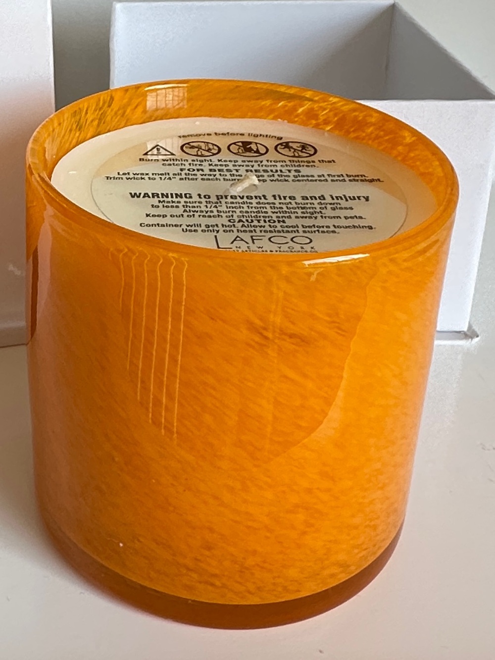 LAFCO New York Sun Room Moonglow Apricot Large Candle House and Home Collection - Picture 3 of 12